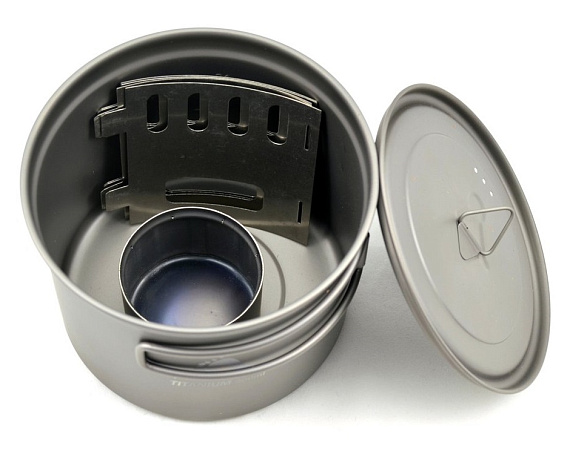 Система приготовления пищи Toaks Ultralight Titanium Siphon Alcohol 900 мл - Фото 3 большая