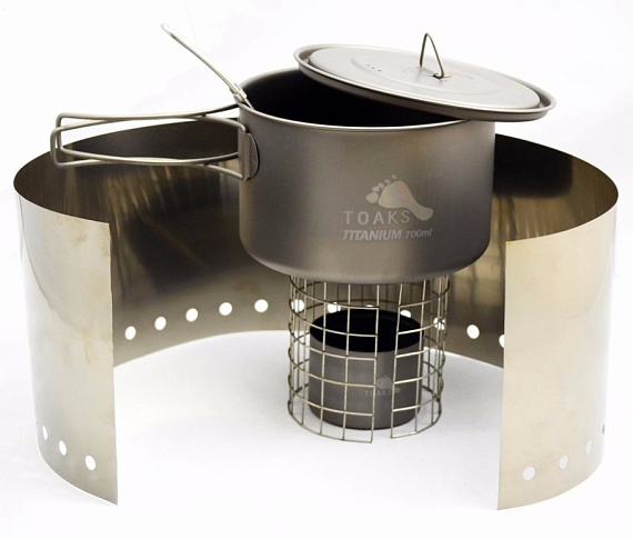 Система приготовления пищи Toaks Ultralight Titanium Siphon Alcohol 700 мл - Фото 1 большая