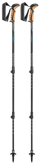Треккинговые палки Leki Khumbu Lite AS Black/Petrol/Dark Anthracite - Фото 1 большая