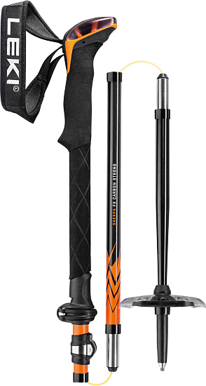 Палки треккинговые Leki Sherpa FX Carbon Strong Orange/Black - Фото 3 большая