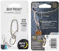 Брелок для ключей Nite Ize Deep Pocket Key Carabiner Стальной