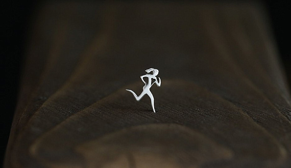 Серьга AG Exje "Бегунья" правая - Фото 1 большая