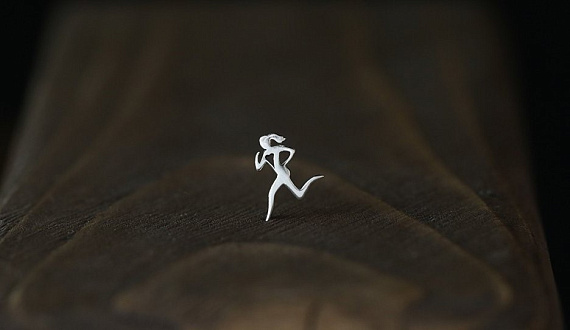 Серьга AG Exje "Бегунья" левая - Фото 1 большая