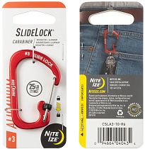 Карабин Nite Ize SlideLock Aluminum #3 Red