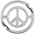 Брелок для ключей Nite Ize Medallion Key Peace Sign Стальной - Фото 2 малая