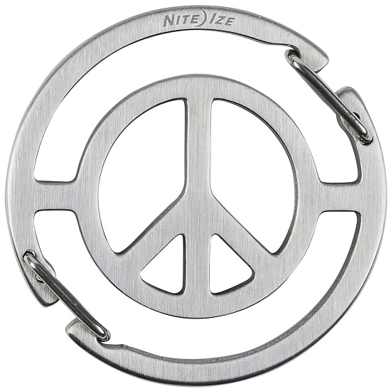 Брелок для ключей Nite Ize Medallion Key Peace Sign Стальной - Фото 2 большая