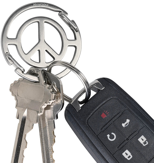 Брелок для ключей Nite Ize Medallion Key Peace Sign Стальной - Фото 4 большая
