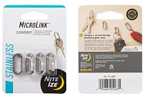 Карабин металлический NiteIze MicroLink Stainless (4шт)