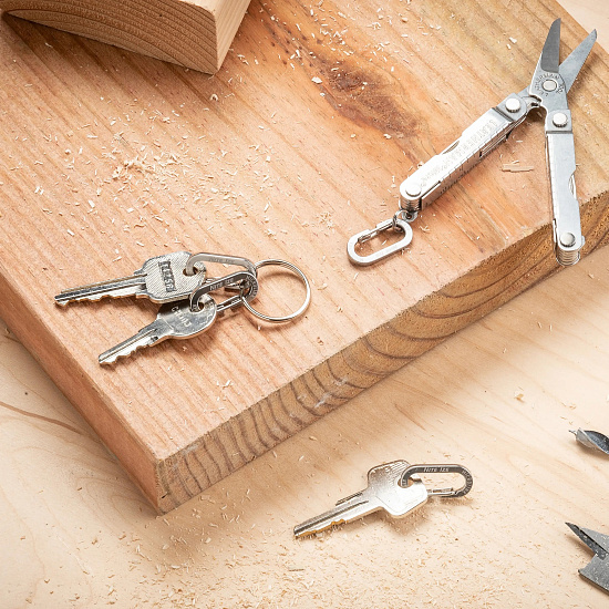 Карабин металлический NiteIze MicroLink Stainless (4шт) - Фото 6 большая