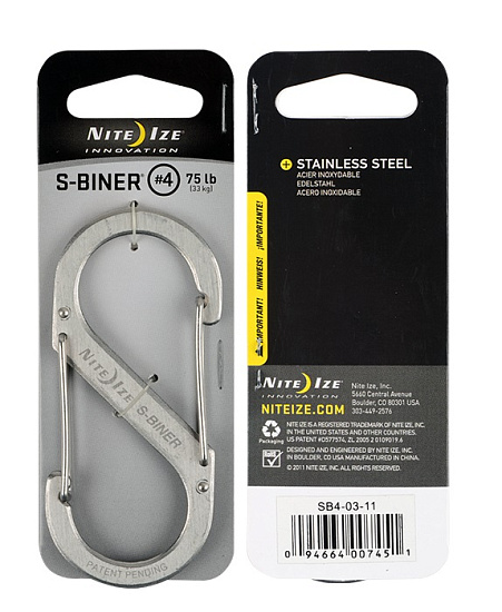 Карабин Nite Ize S-Biner Stainless Steel #4 - Фото 1 большая