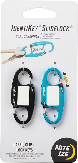 Брелок для ключей NiteIze IdentiKey SlideLock Dual Carabiner 2pk - Фото 1 большая