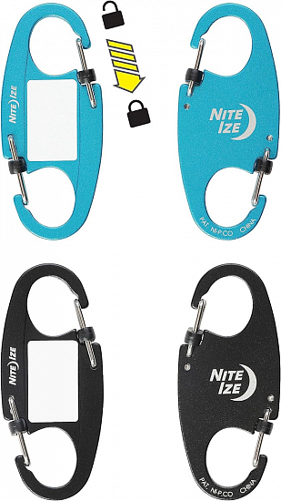 Брелок для ключей NiteIze IdentiKey SlideLock Dual Carabiner 2pk - Фото 2 большая