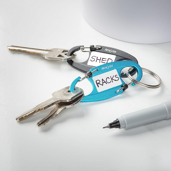 Брелок для ключей NiteIze IdentiKey SlideLock Dual Carabiner 2pk - Фото 3 большая
