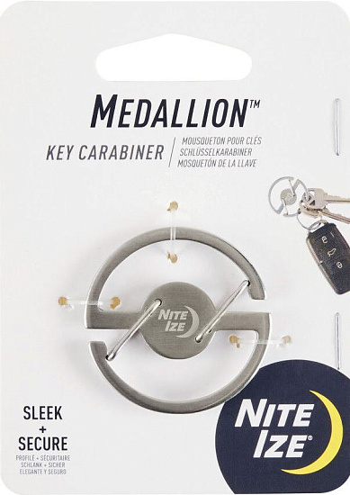 Брелок Nite Ize Medallion Key Carabiner Cтальной - Фото 6 большая