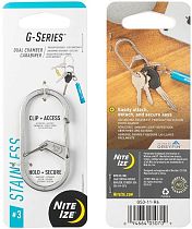 Карабин металлический Nite Ize G-Biner 3 Стальной