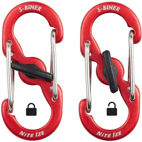 Брелок для ключей Nite Ize KeyRing Locker S-biner Aluminum - Фото 5 большая