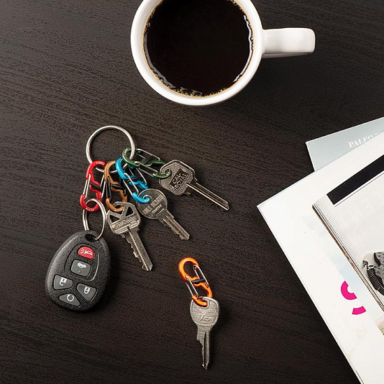 Брелок для ключей Nite Ize KeyRing Locker S-biner Aluminum - Фото 3 большая
