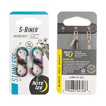 Карабин металлический Nite Ize S-Biner MicroLock Stainless 2шт Spectrum