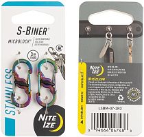 Карабин металлический Nite Ize S-Biner MicroLock Stainless 2шт Spectrum