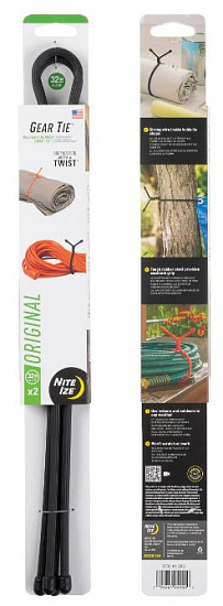 Гибкие стяжки Nite Ize Gear Tie Reusable Rubber Twist Tie 32" (2шт) Black - Фото 1 большая