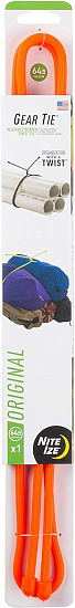 Гибкие стяжки Nite Ize Gear Tie Reusable Rubber Twist Tie 64" (1шт) Orange - Фото 1 большая