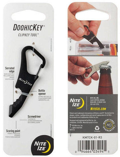 Карманный инструмент Nite Ize DoohicKey ClipKey Black - Фото 1 большая