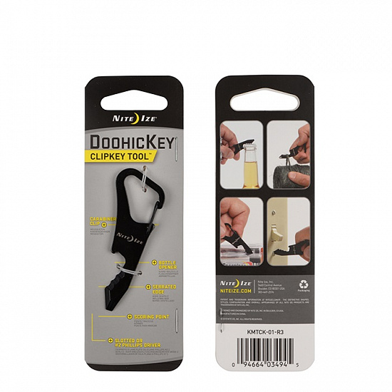 Карманный инструмент Nite Ize DoohicKey ClipKey Black - Фото 1 большая