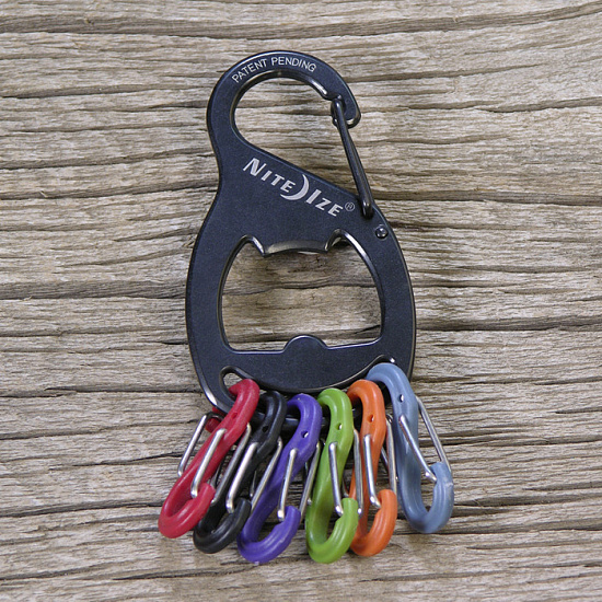 Брелок Nite Ize KeyRack+™ S-Biner® Bottle Opener Black - Фото 3 большая