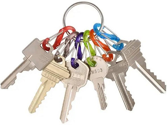Брелок Nite Ize KeyRing S-Biner Stainless - Фото 4 большая