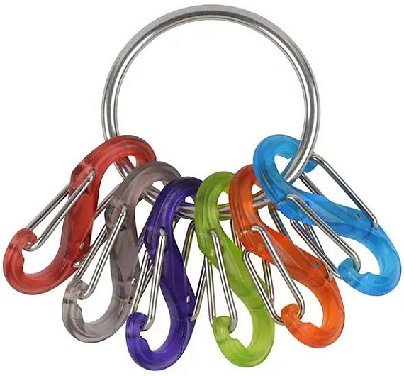 Брелок Nite Ize KeyRing S-Biner Stainless - Фото 5 большая