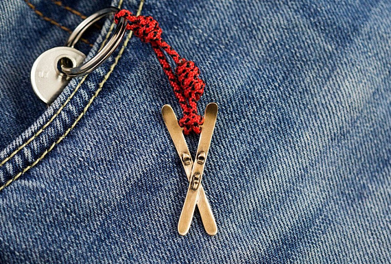 Брелок Exje "Горные лыжи" - Фото 1 большая