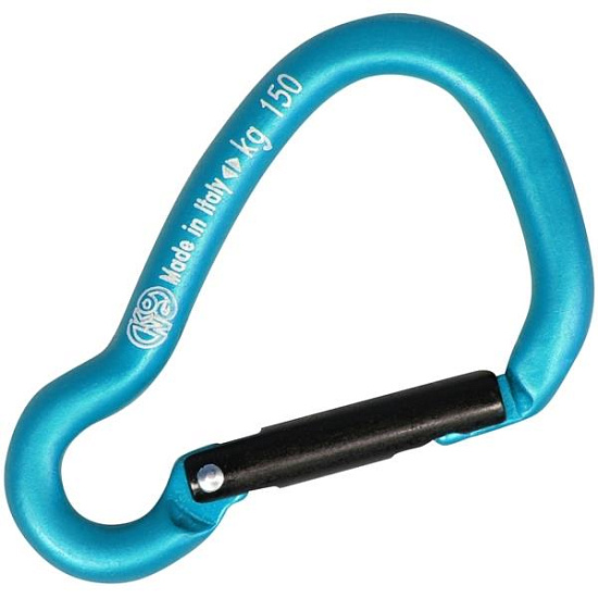 Карабин Kong Harness Alu 5мм Cyan/Black - Фото 1 большая
