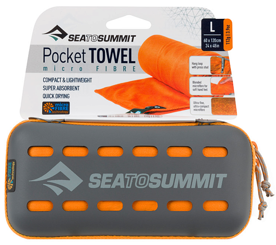 Полотенце Sea to Summit Pocket L Orange - Фото 3 большая
