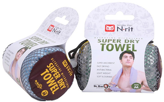 Полотенце N-rit Super Dry Towel L 60x120 Green - Фото 3 большая