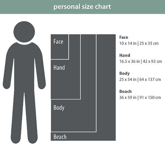 Полотенце PackTowl Personal Hand Palm Print Brown - Фото 2 большая