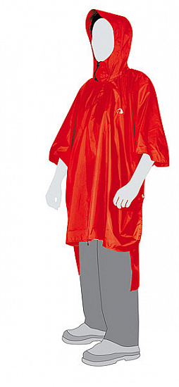 Плащ Tatonka Poncho 3 Red - Фото 3 большая