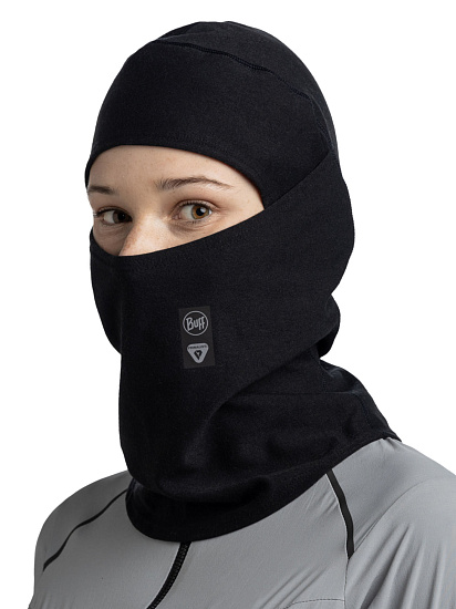 Балаклава Buff Thermonet Hinged Solid Black - Фото 3 большая