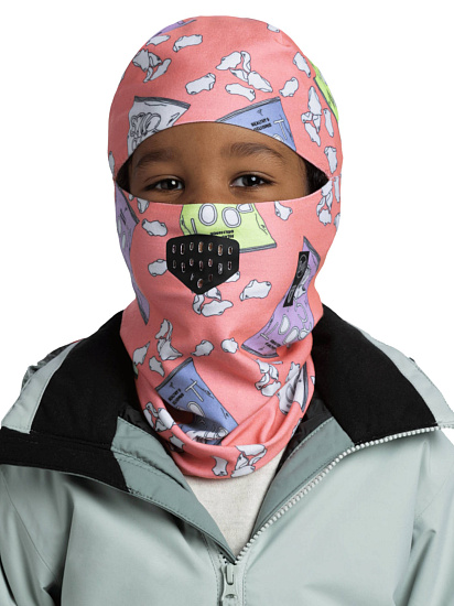 Балаклава детская Buff Thermonet Hinged Jutka Rose Pink - Фото 2 большая