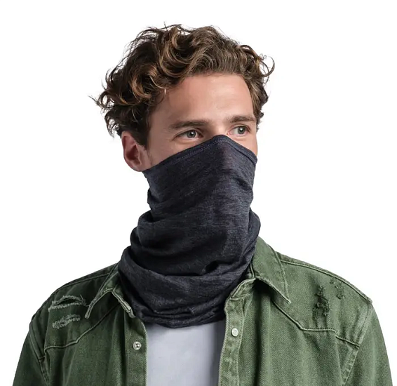 Балаклава Buff Merino Lightweight Solid Grey - Фото 2 большая