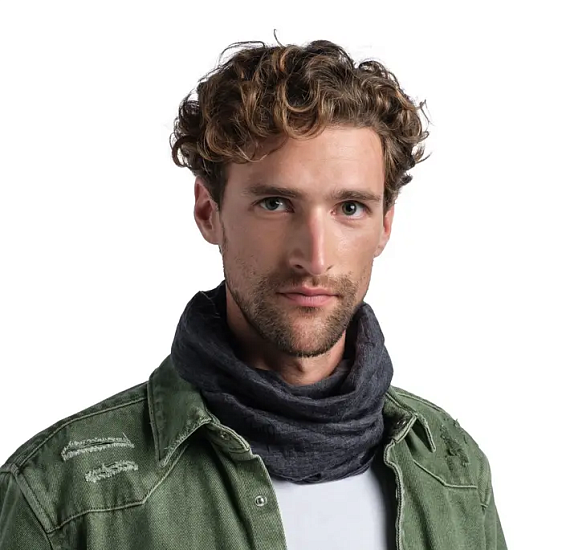 Балаклава Buff Merino Lightweight Solid Grey - Фото 3 большая