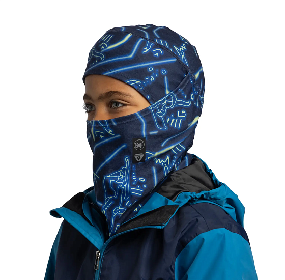 Балаклава детская Buff Thermonet Hinged Nasvi Night Blue - Фото 3 большая