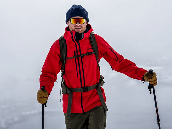 Куртка мужская Norrona Lofoten Gore-Tex Pro Plus True Red - Фото 6 большая