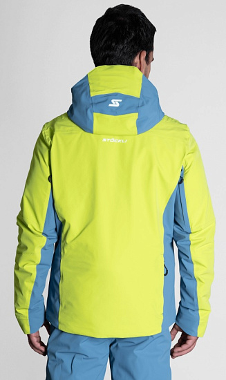 Куртка мужская Stockli Ski jacket Race Lime - Фото 5 большая
