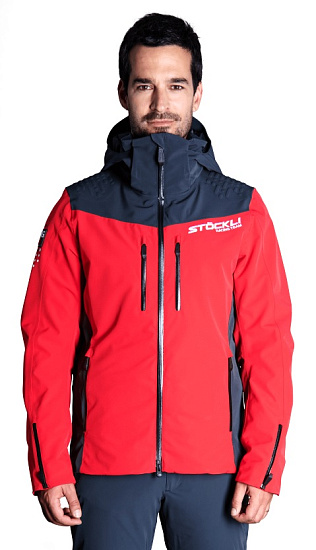 Куртка мужская Stockli Ski jacket WRT Red - Фото 4 большая