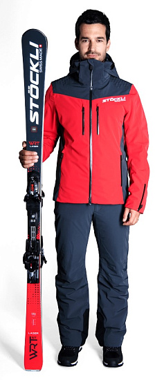 Куртка мужская Stockli Ski jacket WRT Red - Фото 6 большая