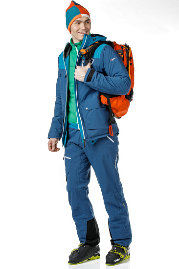 Куртка мужская Ortovox 2L Swisswool Andermatt Night Blue - Фото 2 большая