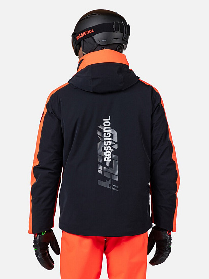 Куртка мужская Rossignol Hero Blackside Neon Red - Фото 4 большая