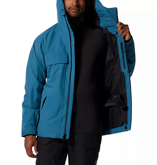 Куртка мужская Mountain Hardwear Cloud Bank Gore Tex Lt Caspian - Фото 10 большая