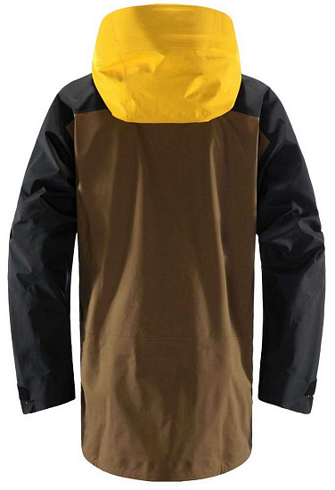 Куртка мужская Haglofs Vassi GTX Pro Teak Brown/Pumpkin Yellow - Фото 2 большая