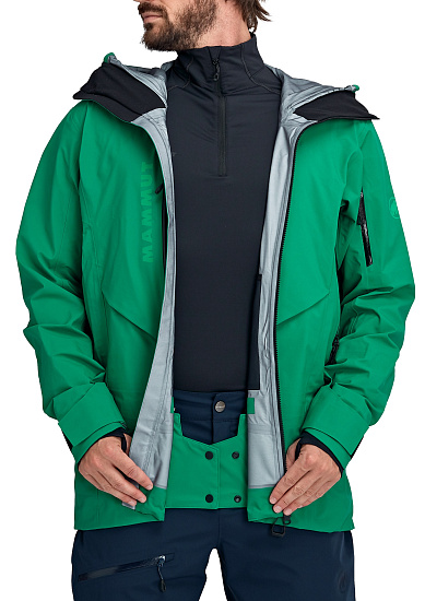 Куртка мужская Mammut La Liste HS Hooded Deep Emerald - Фото 11 большая